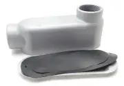 Emerson LB200-M Iron Conduit Body Form 35, 2 Inch, 2 Hub, 90 Degree