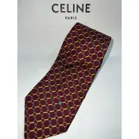 在飛比找蝦皮購物優惠-CELINE 索琳 網鏈圖騰領帶