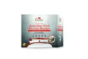 Tontine Double Luxe Australian Wool Multizone Electric Blanket Bed Warmer Beige
