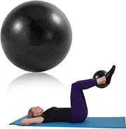 9 Inch Soft Pilates Ball, Small Exercise Ball with Inflatable Straw Anti-Burst Gym Ball Non-Slip PVC Mini Balance Ball for Yoga Pilates Barre Physical Therapy Core Strengthening Posture