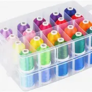 Tangle-Free Thread Treasure Chest - 40 Vibrant Colors of 100% Polyester Embroide