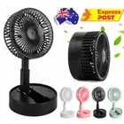 USB Rechargeable Foldable Fan Table Desk 3 Speeds Portable Telescopic Floor Fan