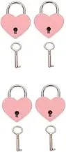 TEHAUX 2sets 2pcs Heart Shaped Padlocks for Couples Locks with Keys Durable Color Couple Lock for Travel Suitcase Decoration 2pcs*2