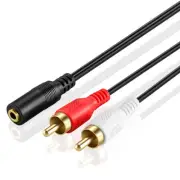 3.5mm to RCA Stereo Audio Cable Adapter - 3.5mm Female to Stereo RCA Male Bi-...