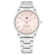 Tommy Hilfiger Silver Steel Pink Dial Kid's Watch - 1720045