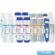 16 Pack 5-Stage 75 GPD RO Reverse Osmosis Water System 2-Year Replacement Filter