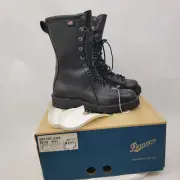 DANNER Mens 8D Boots FORT LEWIS 10" BLACK Leather Lace Up 29110 Airthotic Insert