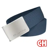 在飛比找PChome24h購物優惠-【CH-BELT 銓丞皮帶】百搭藍素色方頭織帶中性皮帶腰帶(