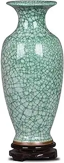 Vases for Flowers Crack Ceramic Vases，with Base，for Home Décor，for Home Decor, Living Room, Centerpieces and Events Vases and Ornaments -High: 34cm