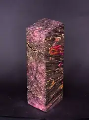 ALBINO MAPLE BURL IN PURPLE SPACE COLOR STABILISATION 131*47*32 mm