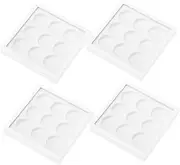 BATHVEVE 4pcs Empty Cosmetics Sub Box Refillable Lipstick Trays for Eyeshadow Blusher Stylish Magnetic Closure Storage for Makeup Organizers