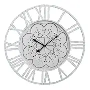 Eastside MDF Metal 60cmWall Clock Round Analogue Hanging Home/Office Decor White