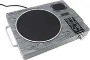 Portable Induction Cooker, Smart Touch Control, Ceramic Infrared Heating, 4-Hour Timer, 26 Levels Fire Power, 3500W Electric Induction Cooker with 20cm Heating Panel for Tabletop