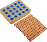 KOMBIUDA Wooden Peg Board for Finger Rehabilitation Hand Exercise Trainer with Pegs for Improving Dexterity and Hand Eye Coordination for Home Use and Healthcare Facilities