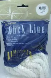 Unicord Twisted Nylon Dock Line 1/2" x 20 Ft Rope White