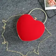 Women Clutch Bag, Heart Clutch Evening Bag, Elegant Shoulder Bag,red
