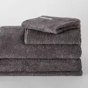 Sheridan Living Textures Towel Collection in Granite/Dark Grey Size: Face Washer Material: Cotton @Sheridan Rewards