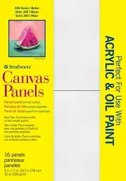 Strathmore 300 Series Canvas Panels, 5x7, White 16 Count