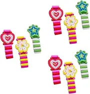 [BESTYASH] 9 Pcs Set Wooden Watch Toys Set Boys and Girls Party Favor Boys and Girls Toy Safe Durable Wooden Wristwatch Random Style