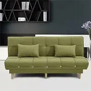 Fabric Sofa Bed,Sleeper Sofa Bed,Convertible Sleeper Reclining Sofa Bed with Pillow,Folding Convertible Sofa Bed with Adjustable Backrest,for Living Room Bedroom,Army green,150 × 51 × 76cm interesting