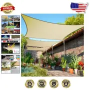 Versatile 8' x 13' Rectangle Beige Shade Sail - Custom UV Resistant Cover