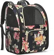 SUPPETS Cat Backpack Airline Approved Carrier Backpack for Small Dogs Carrier with Ventilated Design Collapsible and Waterproof Pet Bag Carrier with Washable Pad for Travel/Hiking/Outdoor