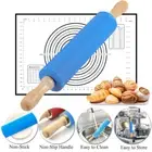 Large Rolling Pin 43cm Pastry Cookie Dough Baking Roller With Silicon Mat Tool