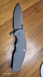 Hinderer Jurassic 3.5 Spearpoint Tri Way Working Finish Grey G10