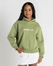[Rusty] Rusty Girls' Essentials Hoodie in Shadow Army Green Size 14 14 Shadow Army Green