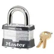 Master Lock Company 1D Padlock Silver Laminated