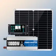 10000W Power Inverter Solar Generator With 300W Solar Panel Home Complete KitCP