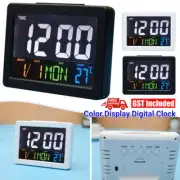 AU Large Digital Big Jumbo LED Wall Desk Clock Display With Calendar Temperature