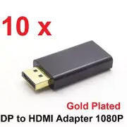Lot 10x DisplayPort DP Male to HDMI Female Converter Adapter Plug For PC HP DELL
