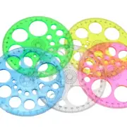 5 Pcs/Set Circle Protractor Round Circle Template Circle Stencil for Drawing
