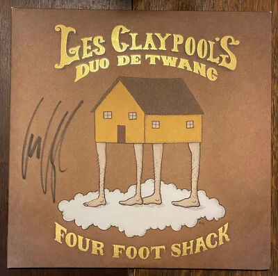 PRIMUS SIGNED LES CLAYPOOL DUO DE TWANGS FOUR FOOT SHACK GOLD VINYL LP 2