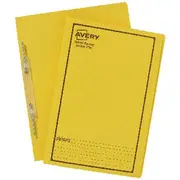 Avery Foolscap Spiral Spring Files Yellow 5 Pack