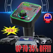 Car Bluetooth FM Transmitter Wireless USB Charger MP3 Player Handsfree KP