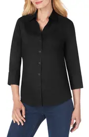 Foxcroft Mary Button-Up Blouse