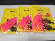 3 NJ Hand Tied English Hook Hi-Lo PINK SQUIDS Fluke/Summer Flounder Rigs