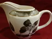 GRACE TEAWARE CREAMER White Gray Gold Flower NEW