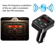 Bluetooth 5.0 Wireless FM Transmitter Hands-free Radio AUX Adapter USB Car Kits