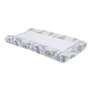 Dwell Studio Caravan Animal Safari Friends Changing Pad Cover, Aqua/Gray/Green/Y