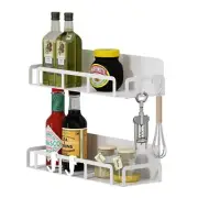 Magnetic Spice Rack For Refrigerator Shelf Single Tier Fridge Storage Space