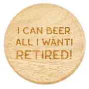 Magnetic Round Wooden Bottle Opener Heartfelt Collection, Retired, Pack of - 4