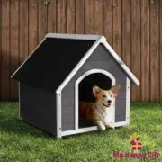 i.Pet Dog Kennel Large Wooden Outdoor Indoor Puppy Pet House Weatherproof Cabin