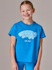 Running Bare Girls Active Tops and Exercise Tees. - Quarterback Box Tee - Girls