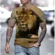 3D digital printing t-shirt European size loose short sleeve