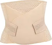 [JEWEDECO] Postpartum Belly Band Elastic Abdominal Belt for Pregnant Belly Post Pregnancy Support Girdles (Flesh Color) Khaki