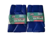 Cool Gear Freezer Gel Ice Block for Lunchboxes, Picnic, Coolers Blue Cold-2 Pack