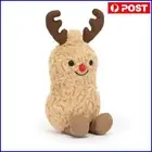 18cm Jellycat Amuseable Peanut Reindeer Plush Toy Stuffed Soft Christmas Gifts